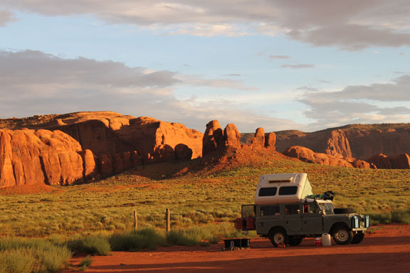 Dormobile in Monument Valley